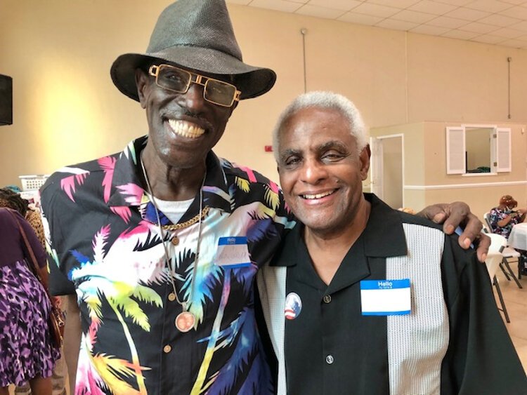 Brothers Charles Coney Sr. and Rev. Ernest Coney at the Dobyville reunion.