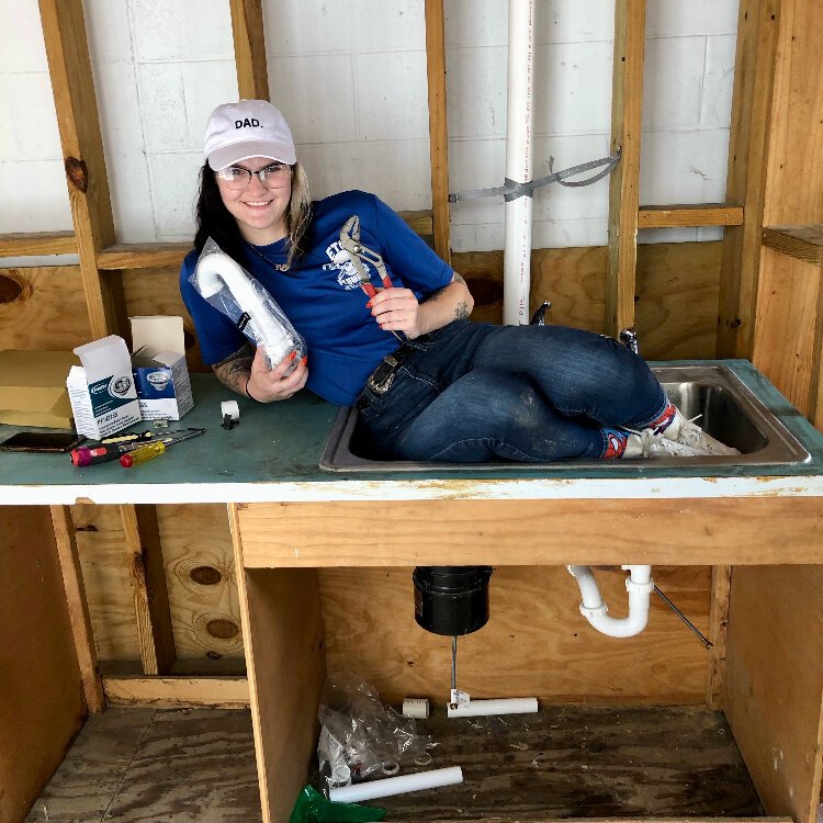 The Athena Society grant is helping Natalie Rychel pay for the training to launch a career in plumbing.