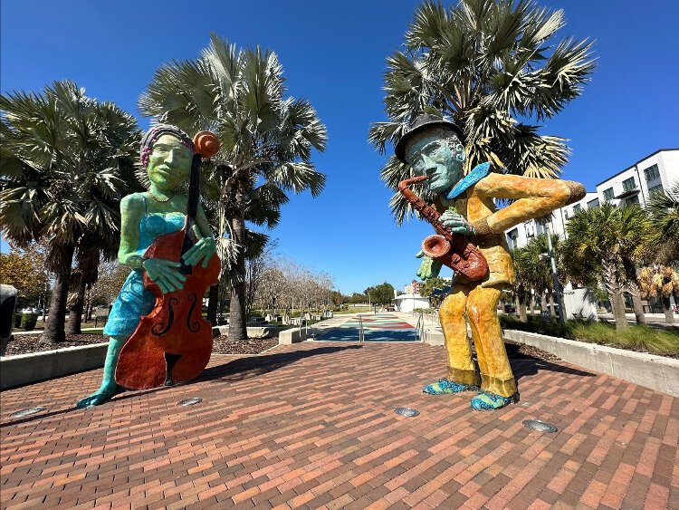The public art installations in Perry Harvey Sr. Park are part of the new Tampa Soulwalk art and heritage trail.