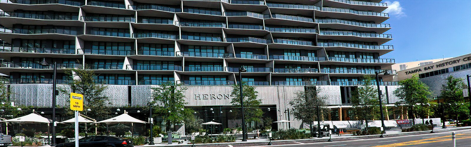  Perched near the water’s edge and a neighbor to the Tampa Bay History Center, Heron, which was the first residential building in the Water Street district, offers luxury lifestyle intertwined with nature.