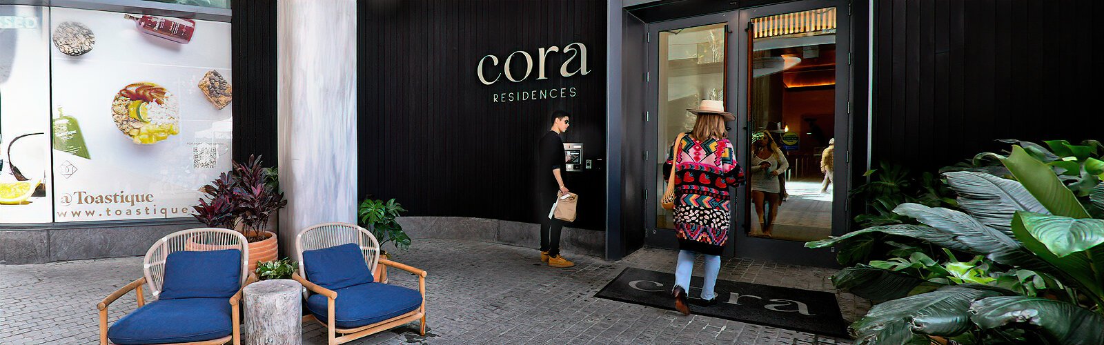 Cora offers luxury residences in a haven of lush greenery and thoughtful amenities and is part of Water Street's new vision for urban life in a revitalized district.