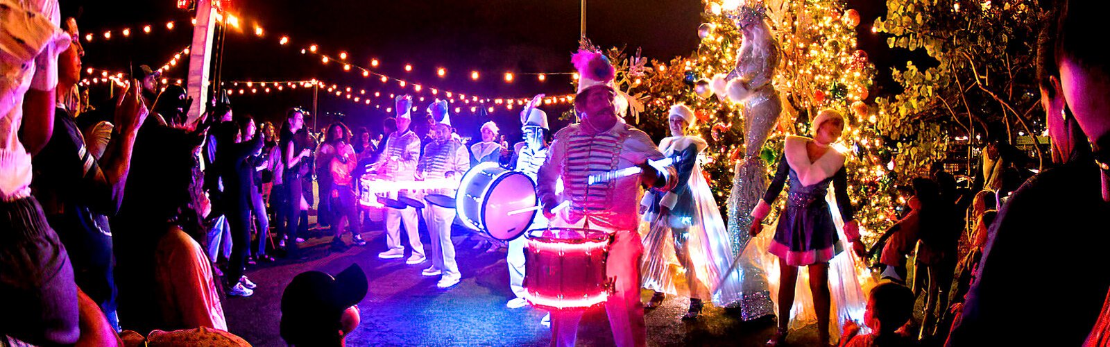 Sparkman Wharf is transformed into Winter Wonder Wharf with holiday-themed performances and hundreds of reveling visitors of all ages.