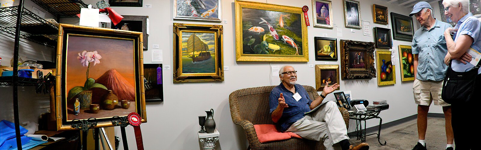  Artist Don Silvestri of Silvestri Fine Art welcomes guests to his studio at ArtsXchange during the Second Saturday ArtWalk.