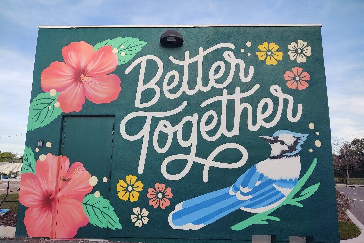 Creative Pinellas shapes the local art landscapes through public art and mural projects such as local artist Leo Gomez's "Better Together" at the Lealman Exchange Community Center.