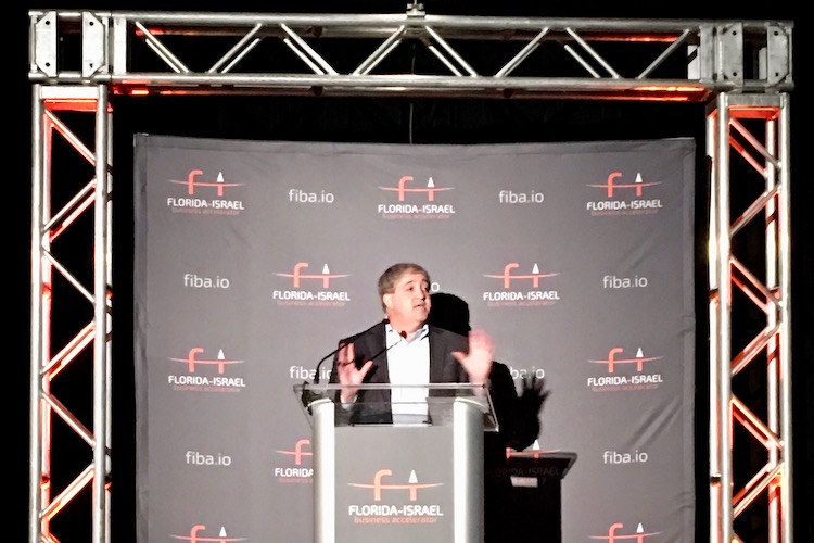 Jeff Vinik speaking at FIBA conference in 2017.