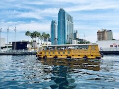 Water taxi in downtown Tampa.