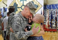 Family Welcomes Home Military Serviceman