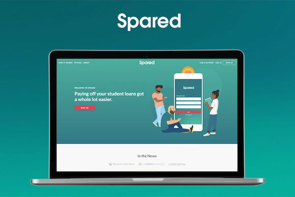 Screenshot of Spared.com website.