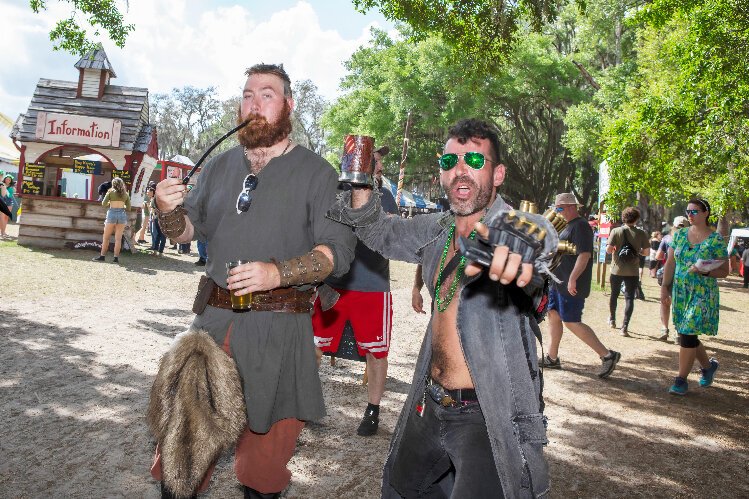 Week five of the Bay Area Renaissance Festival's "Shamrocks & Shenanigans" weekend draws large crowds for several pub crawls featuring mead, assorted ales and beer. 