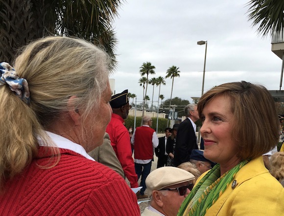U.S. Congresswoman Kathy Castor congratulates Nancy Turner of Tampa.