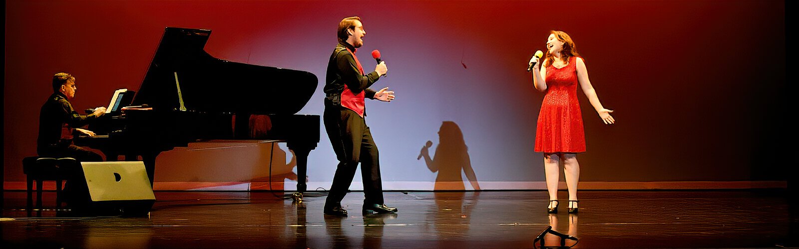 New Tampa Players' Richard Brown and Hope Lelekacs perform at the New Tampa Performing Arts Center’s Annual Arts Festival, kicking off the center’s 2025-26 season.
