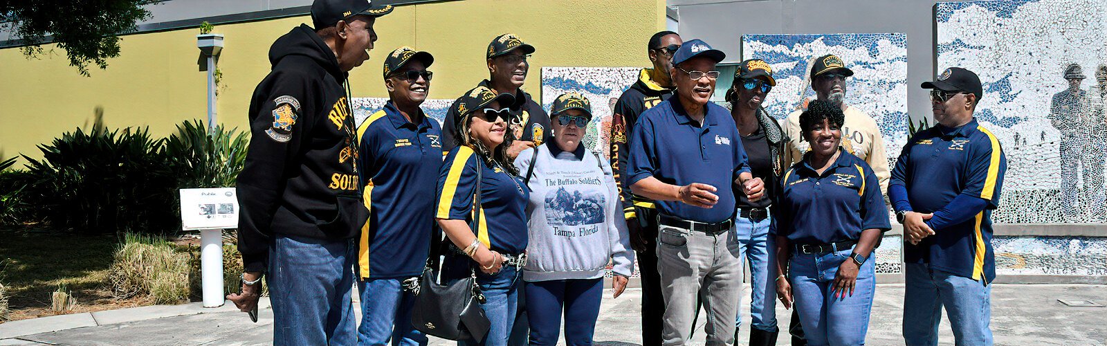 Tampa Bay History Center Curator of Black History Fred Hearns leads members of the Buffalo Soldiers Tampa Chapter on a walking tour of the College Hill neighborhood in East Tampa.