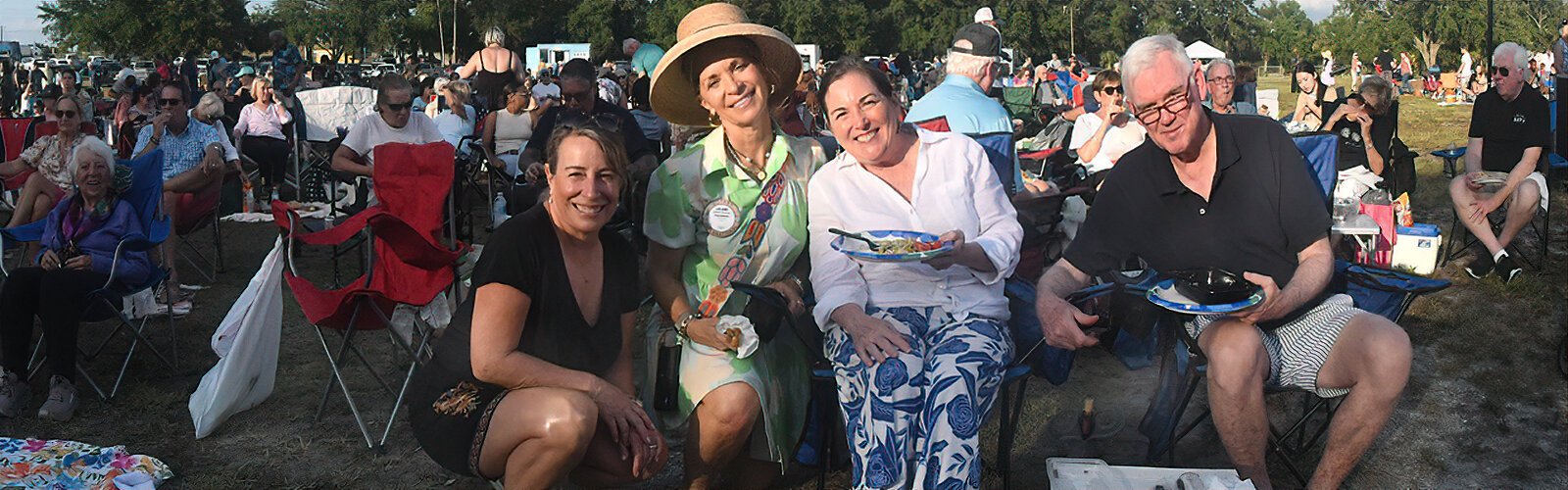 Symphony supporters for more than 40 years, friends Jeanne, Leland, Mimi, and Jim look forward to another unforgettable concert performance by The Florida Orchestra (TFO).