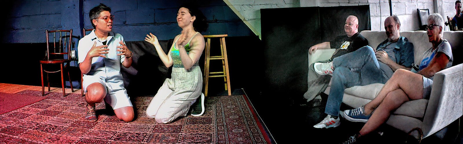 Baltimore duo Brian Young and Julia Gerhardt perform as two exes who try to show through the power of improv how okay they are with no longer being together.