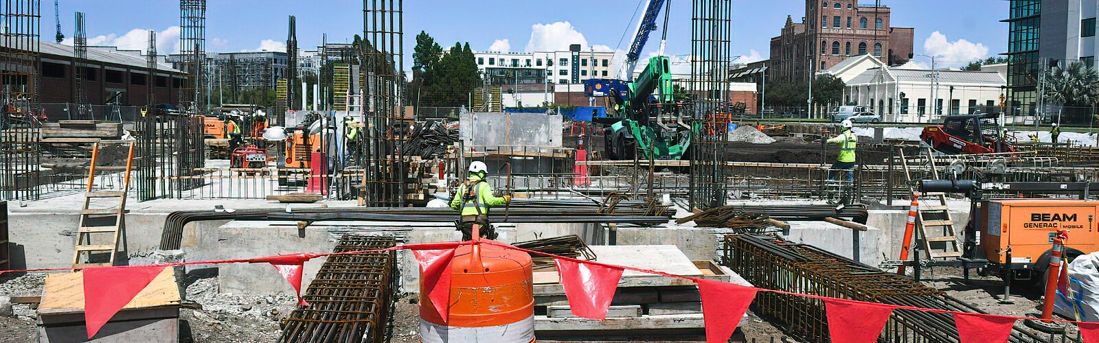 Construction crews are busy working to make the ambitious 50-acre Gasworx district a reality with residences, offices, retail, restaurants, a city park, multi-use trails, and walkable streets.
