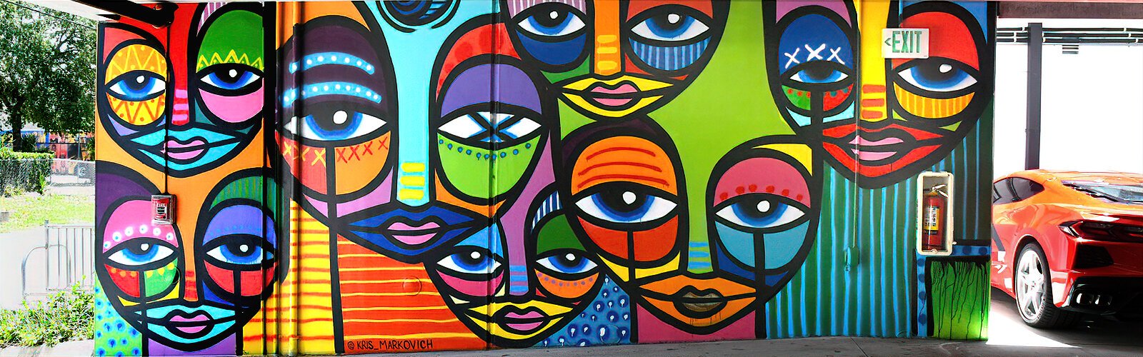 The eyes have it for pro skateboarder and artist Kris Markovitch, who displayed his multi-faceted talent with this mural in the parking garage behind Grassroots Kava House in Seminole Heights.