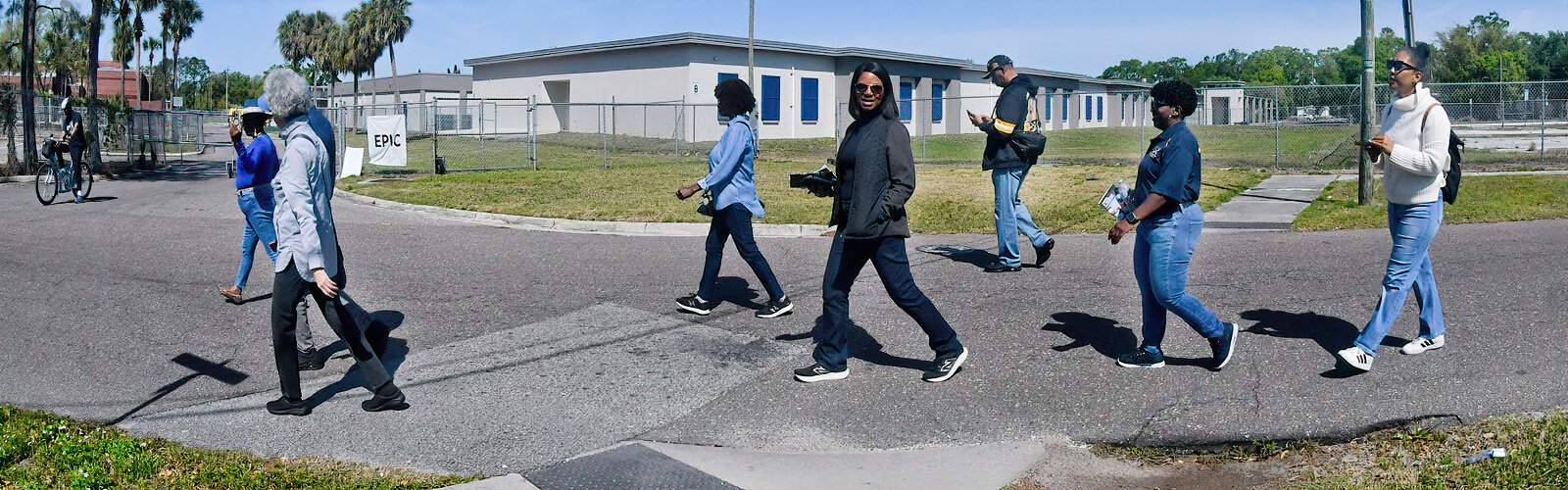 The College Hill walking tour passes Young Middle Magnet School, formerly Nathan B. Young Junior High in the 1960s.