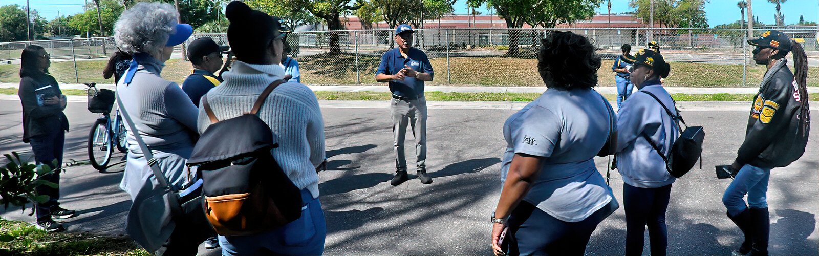 Standing in front of Lockhart Elementary Magnet School, Tampa Bay History Center Curator of Black History Fred Hearns shares memories of his youth in the College Hill neighborhood. 