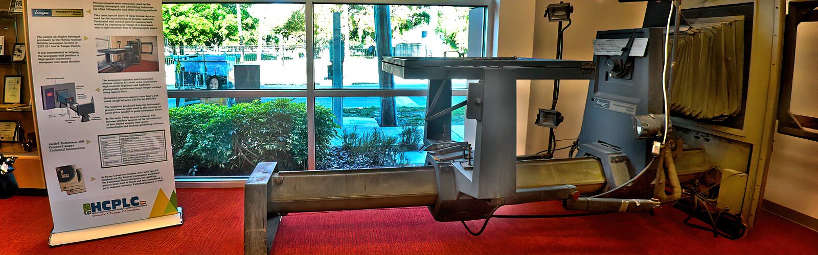 On display at the C. Blythe Andrews, Jr. Public Library, this Robertson vintage process camera was used by the Florida Sentinel Bulletin, Florida’s most widely read African-American newspaper.