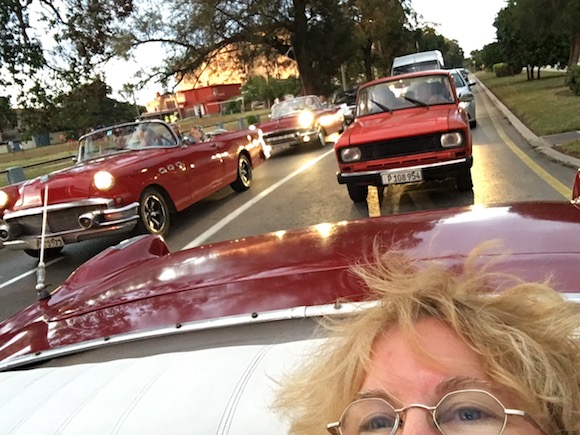 Taxi ride along el Malecon in Havana