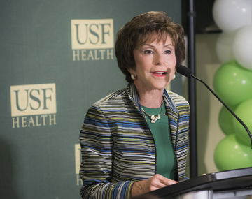 USF System President Judy Genshaft speaks at Dig This! 
