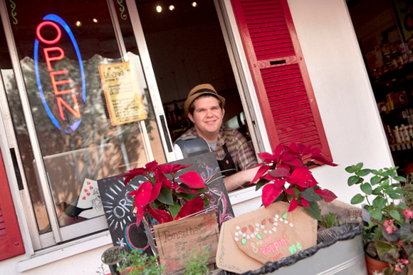 Derek Grimsley works at Duckweed Market. 