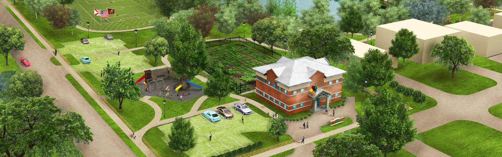 Rendering of Harvest Hope Park.