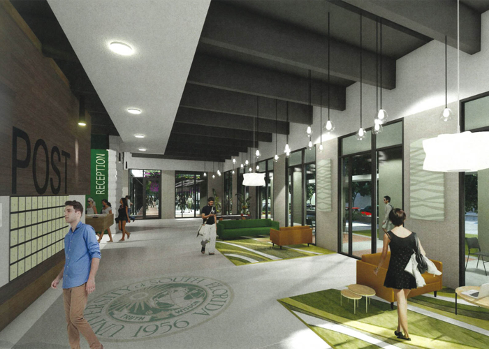 Residence hall interior at USF.