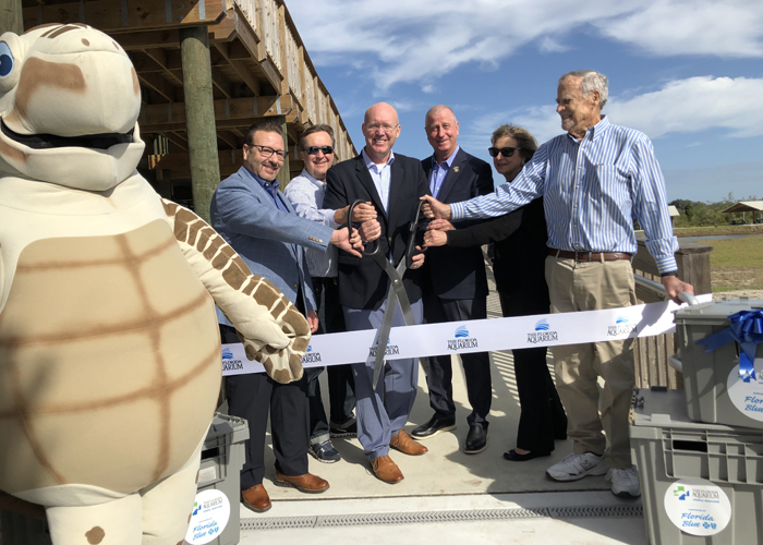 Ribbon cutting at the Sea Turtle Rehabilitation Center in Apollo Beach.