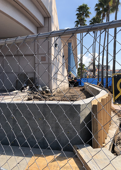 The Bayshore to Riverwalk connector under construction.