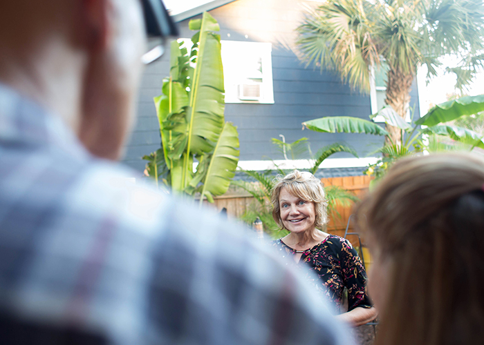 Photographer Lisa Presnail gives a pre-tour to members of the Artist Enclave of Historic Kenwood. 