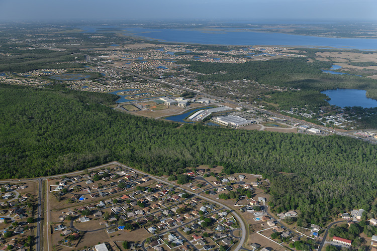 The Reedy Creek floodplain just upstream of Lake Russell and The Nature Conservancy’s Disney Wilderness Preserve is one of the narrowest parts of the statewide Florida Wildlife Corridor.