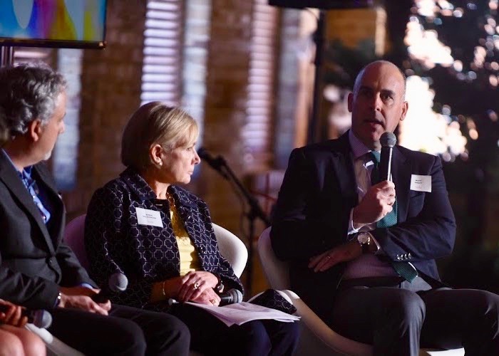 Matt Knott, President of Feeding America, talks at Feeding Tampa Bay event about the importance of food banks providing fresh, nutritious food.