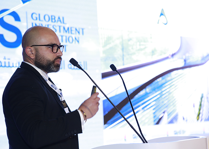 Rupen Philloura, CEO and Founder of Airport Groupe, speaks about his software solution, AiX, at the Global Investment in Aviation Summit in Dubai. 