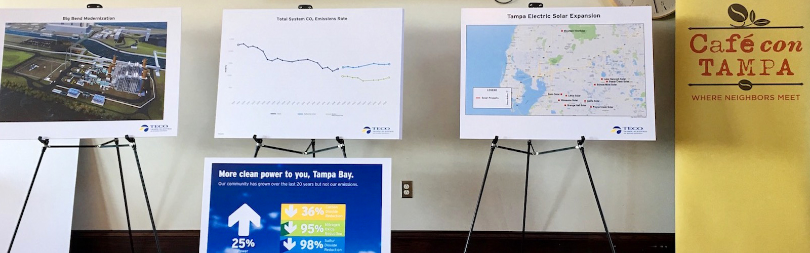 TECO Energy reps take graphic illustrations on the road to explain the future of energy use and production in Florida.