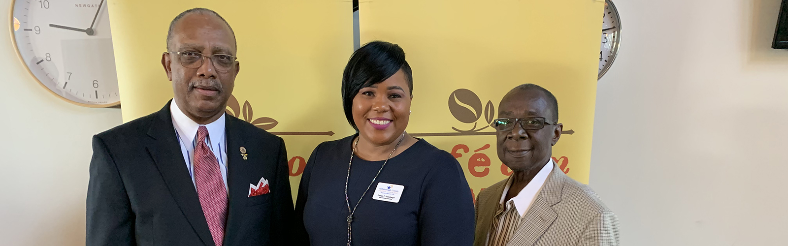 Les Miller Jr., Tamara Shamburger, and Frank Reddick at Café con Tampa.