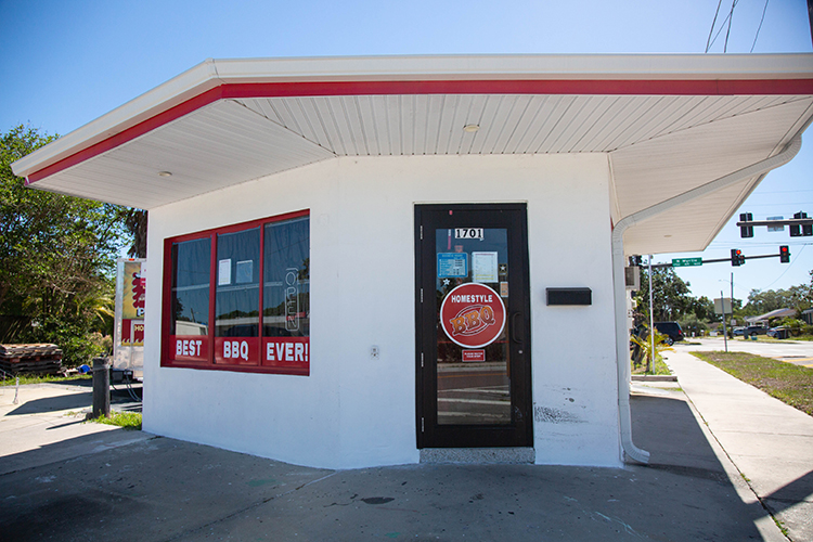 Arthur's Homestyle Barbecue in Clearwater, directly across from Clearwater Brewery.