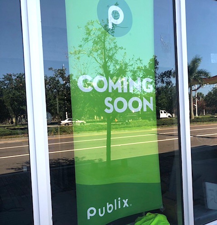 Signage on new Publix being built in Channel District.