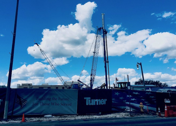 VA Hospital construction in Uptown District of Tampa.