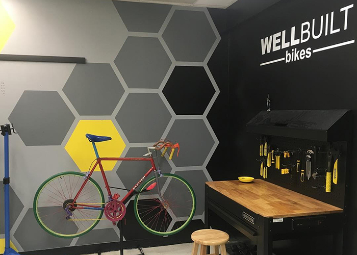 WellBuilt Bikes has created a replica of their shop at Pepin Academy where students can learn how to work on and repair bikes. 