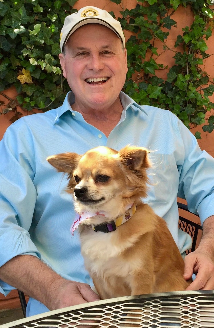 Author Bill Chastain and his furry friend.