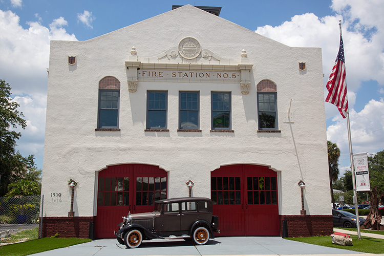 Red Door No. 5 is used as an event space for parties, weddings, holidays, and housed in a former fire station.