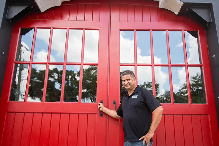 Dominique Martinez at his event space Red Door No. 5 in Tampa Heights.