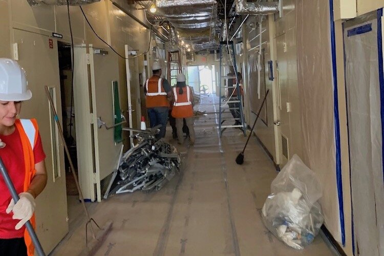 Construction work at Lincoln Elementary Magnet School in Plant City.