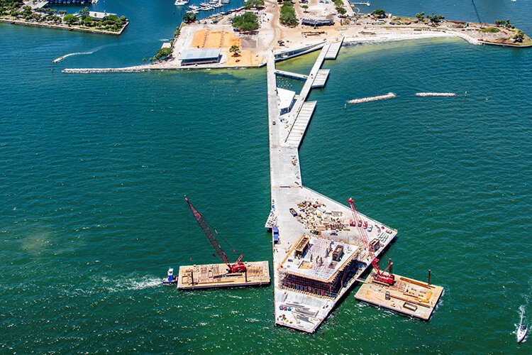 St. Pete Pier construction from May 2019.