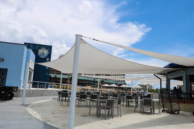 The new Big Ray's Fish Camp and The Sail will open in August.