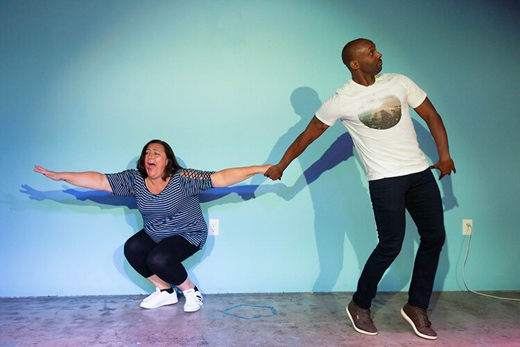 Julianna Narubin and Matt Williams act out another student's funny, yet horrible day.