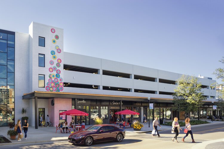 Sprinkles and Sur La Table are two of the boutique shops in Hyde Park Village.