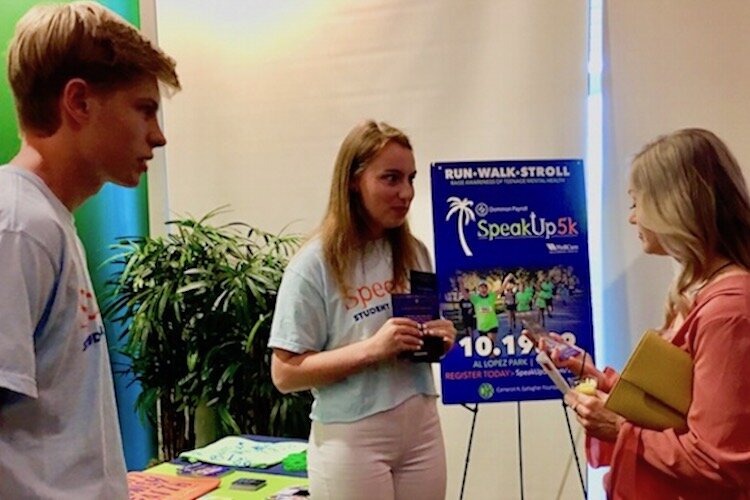 Students at private and public high schools in Hillsborough and Pinellas counties pitch the idea of peer counseling as an effective means of suicide prevention.