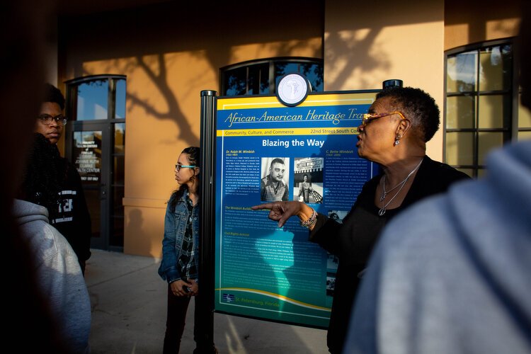 Gwendolyn Reese discusses the history of the once Mercy Hospital in St. Pete, originally created for African Americans who were otherwise neglected or turned away for medical care due to prejudice and mistreatment.